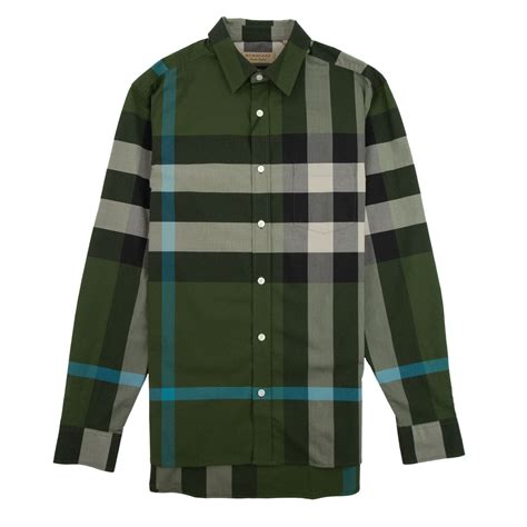 mens orange and army green burberry shirt|thomas Burberry knit shirt.